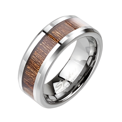 RIMU 8mm TUNGSTEN MENS WEDDING RING