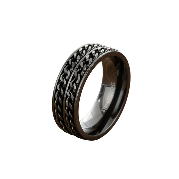 SPINNER 8MM MENS RINGS