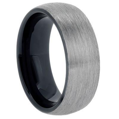 COOL RING BLACK 8mm TUNGSTEN RING - www.mensrings.co.nz