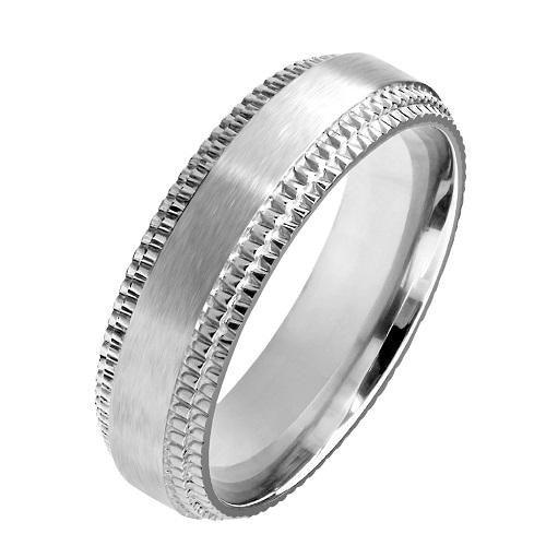 CHISEL 6MM MEN'S WEDDING RING - www.mensrings.co.nz