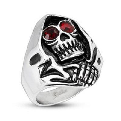 GRIM Steel Ring - SIZE 10 ONLY - www.mensrings.co.nz