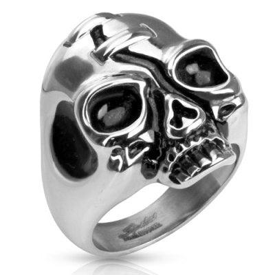 FACE IT Stainless Steel Ring - www.mensrings.co.nz