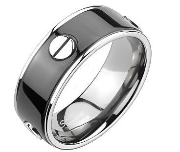 ASTRON - MULTI BOLTS BLACK MENS RING - www.mensrings.co.nz