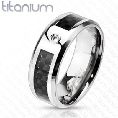 CARBON 8mm MEN'S TITANIUM RING - www.mensrings.co.nz