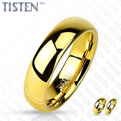 Glossy Mirror Polished Gold IP Tisten Ring - www.mensrings.co.nz