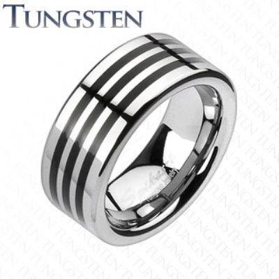 STYLUS 8mm TUNGSTEN MENS WEDDING RING - www.mensrings.co.nz