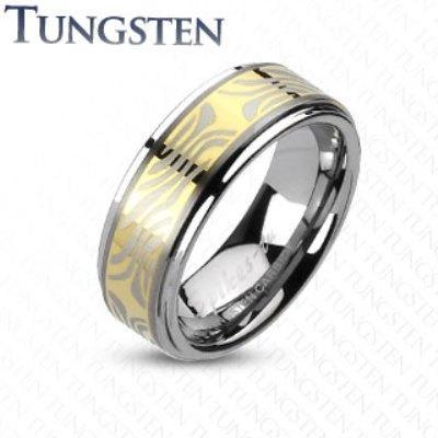 CIRCUIT 8mm TUNGSTEN MENS WEDDING RING - www.mensrings.co.nz