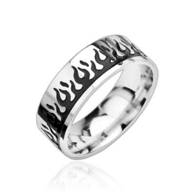 FLAME MENS RING - www.mensrings.co.nz