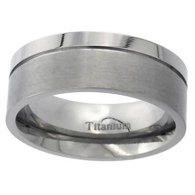 DODGE 8mm TITANIUM MEN'S WEDDING RING - www.mensrings.co.nz