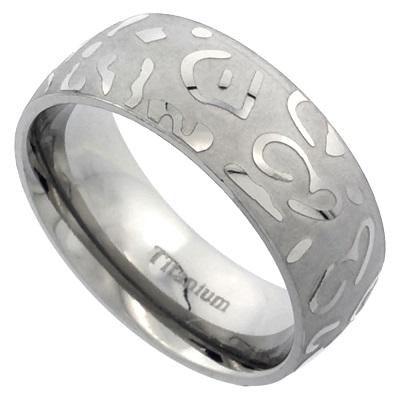 GODS OWN 8mm TITANIUM MEN'S WEDDING RING - www.mensrings.co.nz