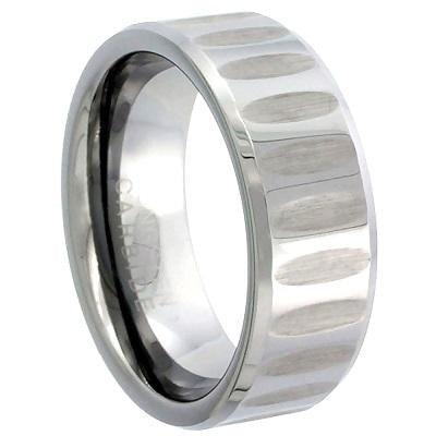 SWORD 8mm TUNGSTEN MENS WEDDING RING - www.mensrings.co.nz