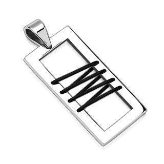 Leather Strings 316L Stainless Steel Pendant - www.mensrings.co.nz