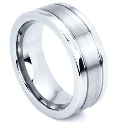 SERIAL 8mm MENS TUNGSTEN RING - www.mensrings.co.nz